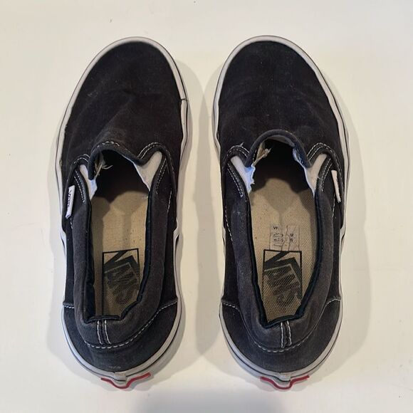 Vans Sneakers Slip On Black and White Size 7.5 - Picture 3 of 7